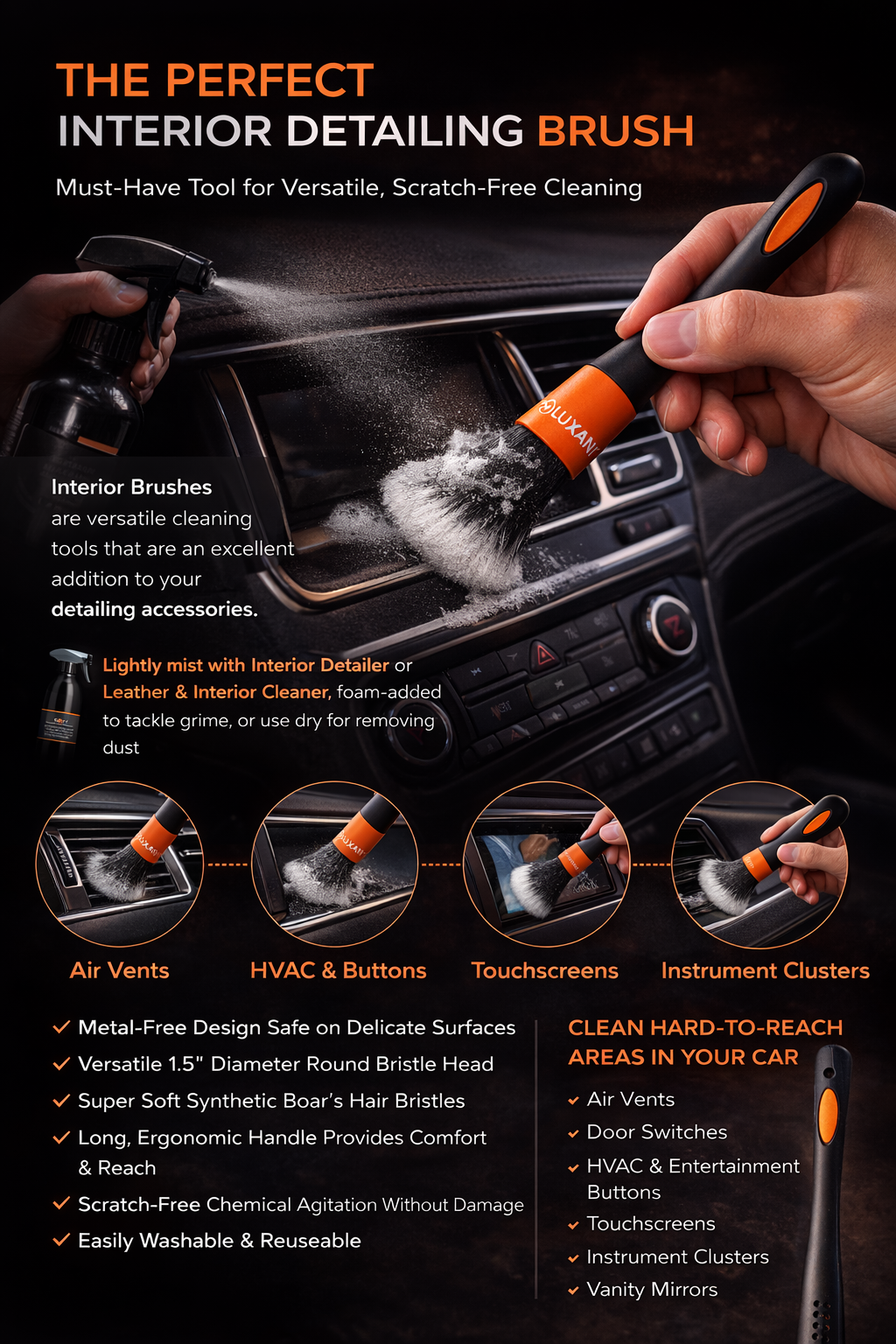Interior Detailing Brush Large